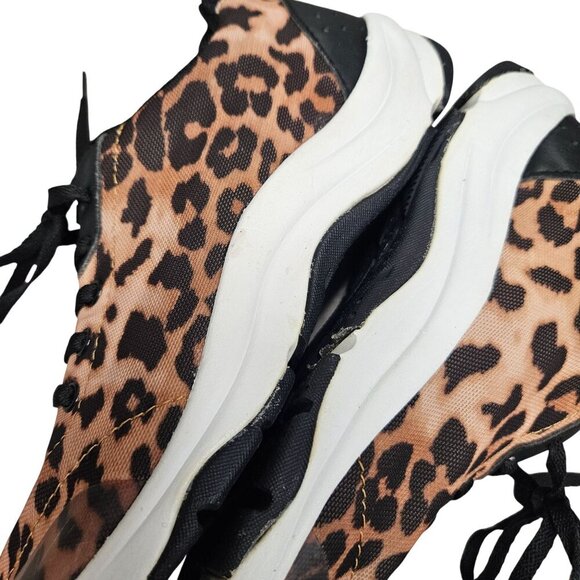 Vionic Womens Tourney Leopard Print Athletic Sneakers Size 8 No Insoles Lace Up‎ - Picture 10 of 11